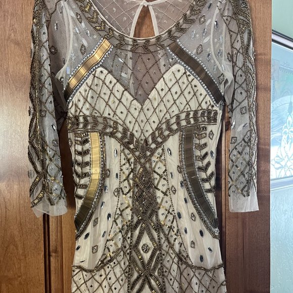 Beaded, Fitted  Dress - Picture 2 of 3